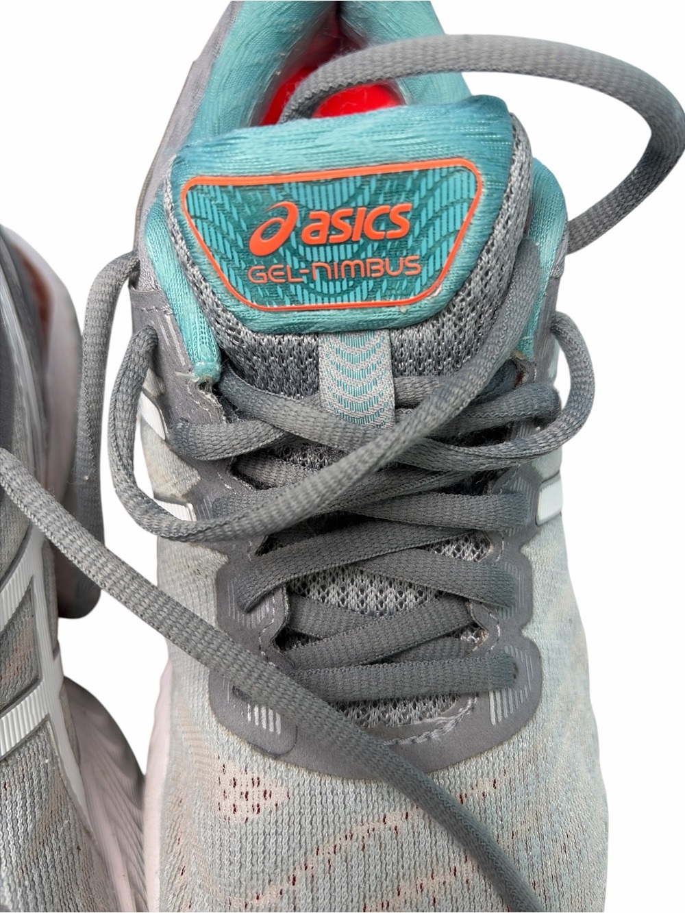 Asics Gel Nimbus 22 Flyte Foam Women’s Gray Green Running Shoes  Sz 8.5 - Picture 6 of 9